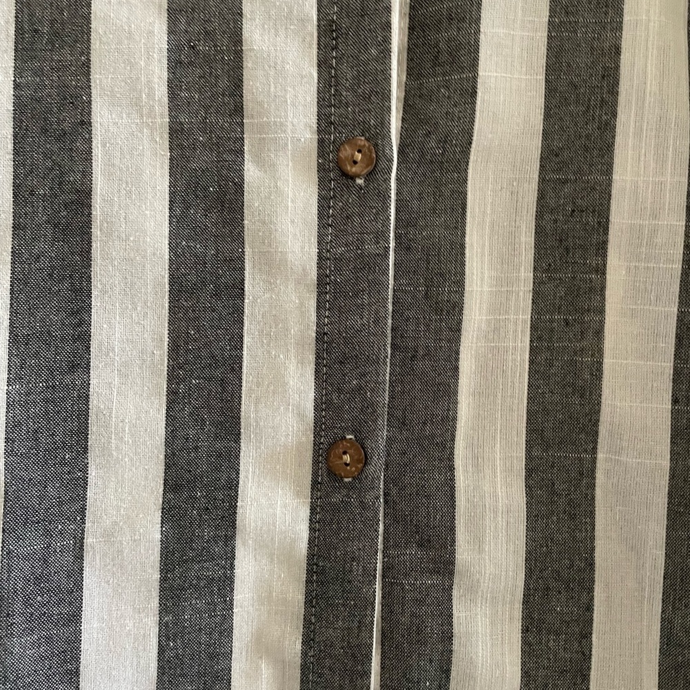 Cellabie blouse grey and white striped measures XL-1X - Picture 2 of 5